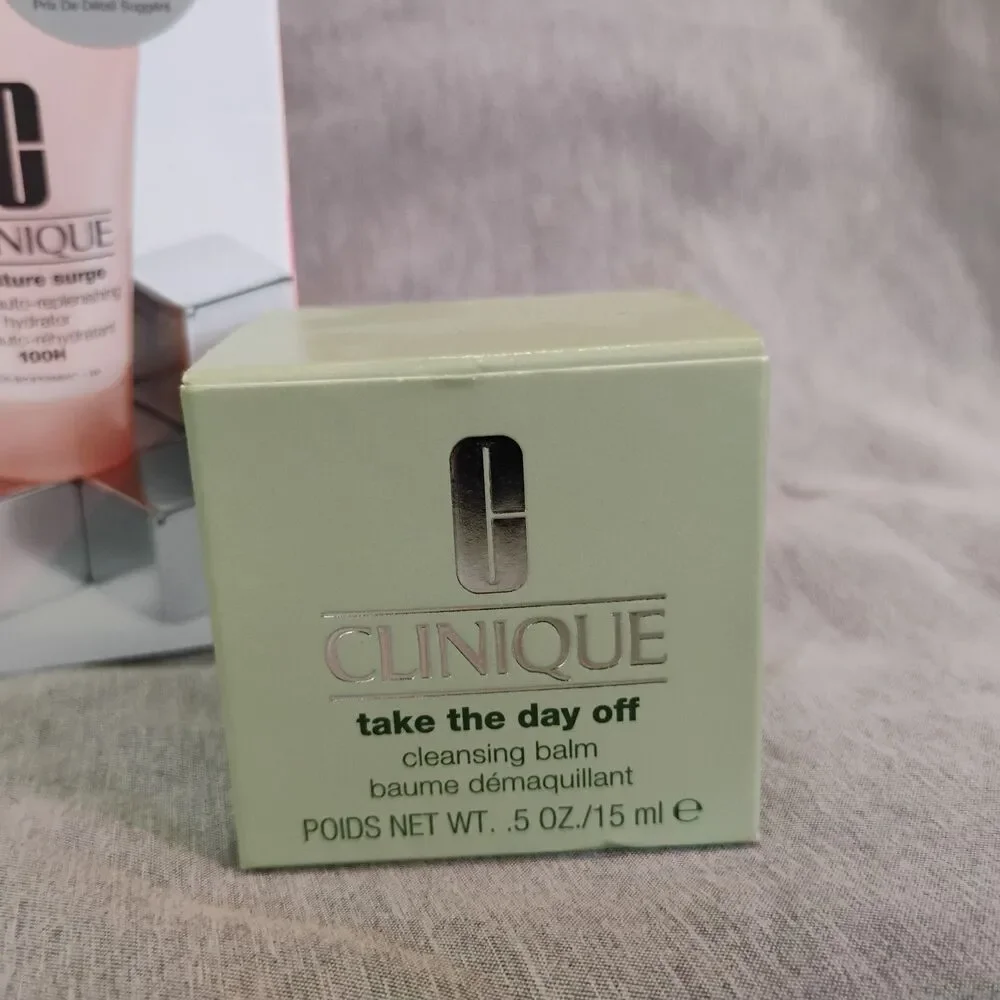5pc Clinique Skincare Lot Take The Day Off Charcoal Cleansing Balm Hydrating Set